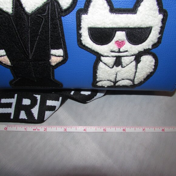 Karl Lagerfeld Blue Tote with Iconic Characters New With Tags - Picture 4 of 7